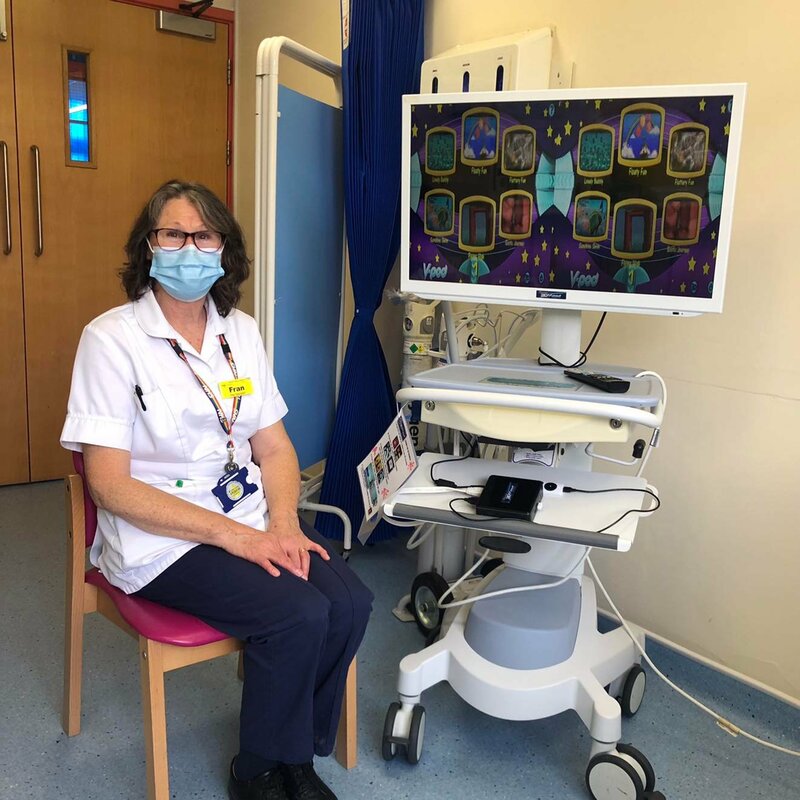 Pain Distraction unit upgrade in 2021, thanks to grants from North Devon and Torridge councillors and the Felicity Wilde Charitable Trust.