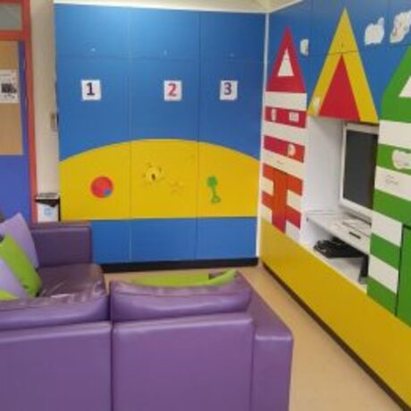 The playroom, our first project completed and probably one of our most important and most used by children on the ward. It's an invaluable asset.